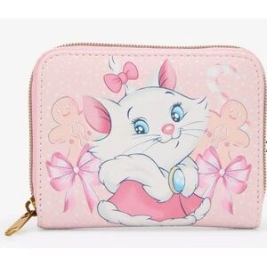 Loungefly Disney The Aristocats - MARIE- Cute Festive Holiday Zip Wallet NEW